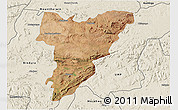 Satellite 3D Map of Shamva, shaded relief outside