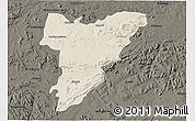 Shaded Relief 3D Map of Shamva, darken