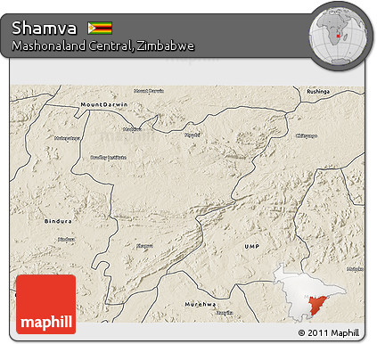 Shaded Relief 3D Map of Shamva