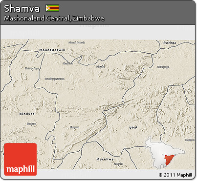 Shaded Relief 3D Map of Shamva