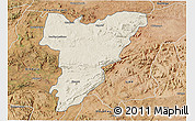 Shaded Relief 3D Map of Shamva, satellite outside