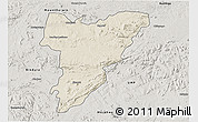 Shaded Relief 3D Map of Shamva, semi-desaturated