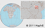 Gray Location Map of Shamva, highlighted parent region, within the entire country