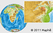 Physical Location Map of Shamva, within the entire country