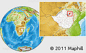 Physical Location Map of Shamva, highlighted country, within the entire country