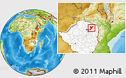 Physical Location Map of Shamva, highlighted country