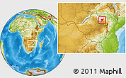 Physical Location Map of Shamva, highlighted parent region, within the entire country