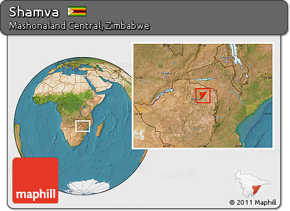 Satellite Location Map of Shamva