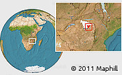 Satellite Location Map of Shamva, highlighted parent region
