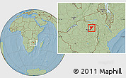 Savanna Style Location Map of Shamva, hill shading