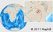 Shaded Relief Location Map of Shamva