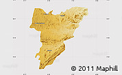 Physical Map of Shamva, cropped outside