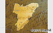 Physical Map of Shamva, darken