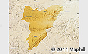 Physical Map of Shamva, lighten