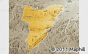Physical Map of Shamva, semi-desaturated