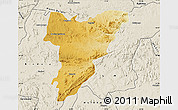 Physical Map of Shamva, shaded relief outside