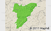 Political Map of Shamva, shaded relief outside