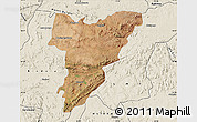 Satellite Map of Shamva, shaded relief outside