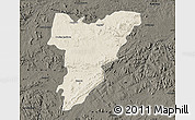 Shaded Relief Map of Shamva, darken