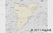 Shaded Relief Map of Shamva, desaturated
