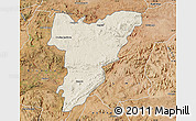 Shaded Relief Map of Shamva, satellite outside