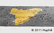 Physical Panoramic Map of Shamva, darken, desaturated