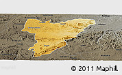 Physical Panoramic Map of Shamva, darken, semi-desaturated