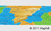 Physical Panoramic Map of Shamva, political outside