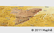Satellite Panoramic Map of Shamva, physical outside