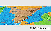 Satellite Panoramic Map of Shamva, political outside