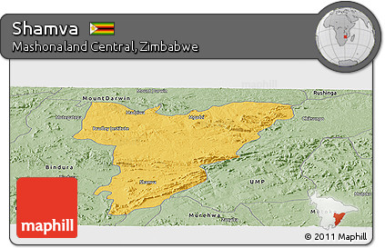 Savanna Style Panoramic Map of Shamva