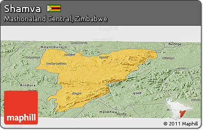 Savanna Style Panoramic Map of Shamva
