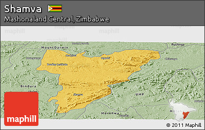 Savanna Style Panoramic Map of Shamva