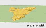 Savanna Style Panoramic Map of Shamva, single color outside