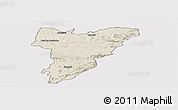 Shaded Relief Panoramic Map of Shamva, cropped outside