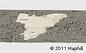 Shaded Relief Panoramic Map of Shamva, darken