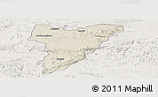 Shaded Relief Panoramic Map of Shamva, lighten