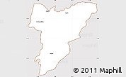 Classic Style Simple Map of Shamva, cropped outside