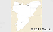 Classic Style Simple Map of Shamva, single color outside