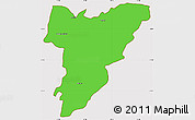 Political Simple Map of Shamva, cropped outside