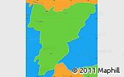 Political Simple Map of Shamva