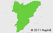 Political Simple Map of Shamva, single color outside, borders and labels