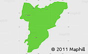 Political Simple Map of Shamva, single color outside