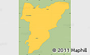 Savanna Style Simple Map of Shamva, single color outside