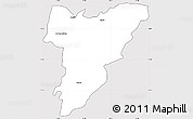 Silver Style Simple Map of Shamva, cropped outside