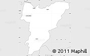Silver Style Simple Map of Shamva