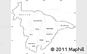 Blank Simple Map of Mashonaland Central, cropped outside