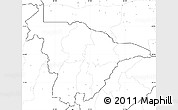 Blank Simple Map of Mashonaland Central, no labels