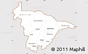 Classic Style Simple Map of Mashonaland Central, cropped outside