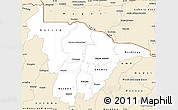 Classic Style Simple Map of Mashonaland Central